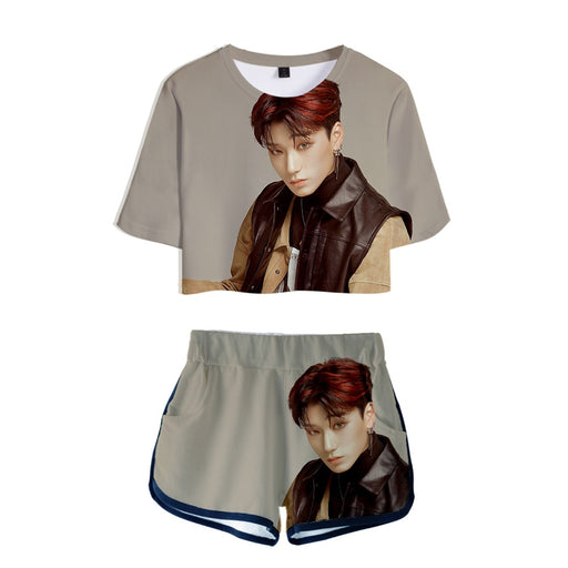 Kpop ATEEZ Idol Photo Gym  Shorts  Hongjoong Seonghwa Yunho Yeosang San Mingi Wooyoung Jongho - Kpopshop