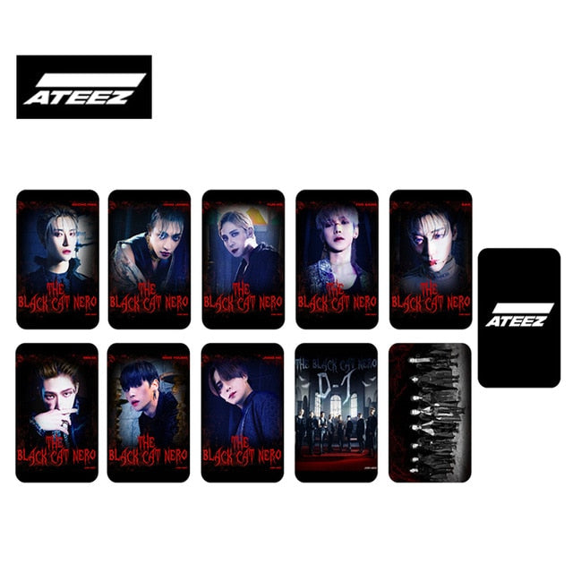 Kpop ATEEZ Photocard Album Series Double Side HD photo Round corner Photo Card High quality