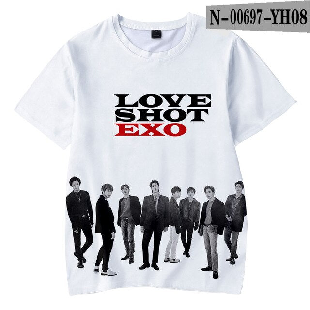 Kpop Bang Store EXO Love Shot 3D Children T-shirts Tshirts Kids Wear - Kpopshop