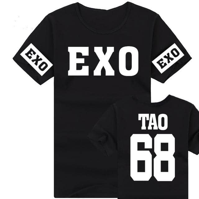 babyhealthy Kpop Exo Seoul Concert Same Style Baseball Jersey T-Shirt BAEKHYUN SEHUN XIUMIN Hip-hop Shirt