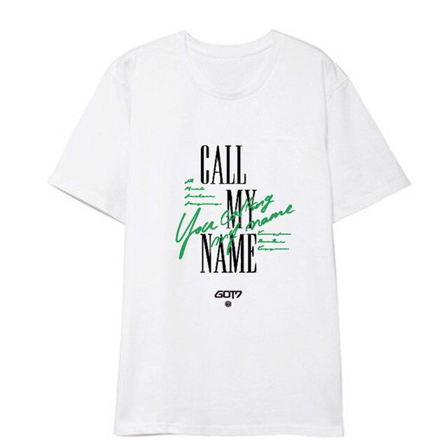 Kpop GOT7 Fashion Call My Name Album Shirts Hip Hop Streetwear Loose Clothes Tshirt T Shirt Short Sleeve Tops T-shirt - Kpopshop