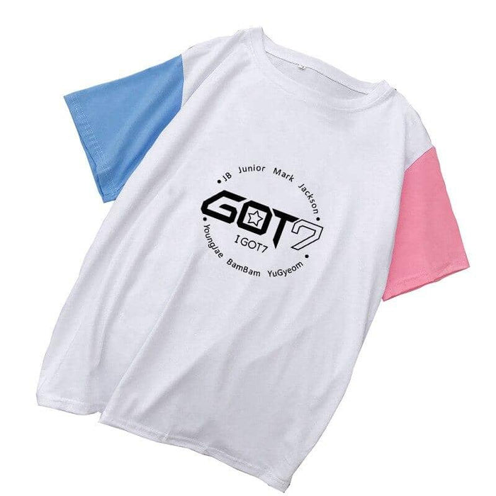 Kpop Newest Kpop GOT7 Summer cotton T-shirt Women Harajuku splice tshirt 2019 new korean Casual Short Sleeve O-Neck T shirt women clothes that you'll fall in love with. At an affordable price at KPOPSHOP, We sell a variety of Kpop GOT7 Summer cotton T-shirt Women Harajuku splice tshirt 2019 new korean Casual Short Sleeve O-Neck T shirt women clothes with Free Shipping.