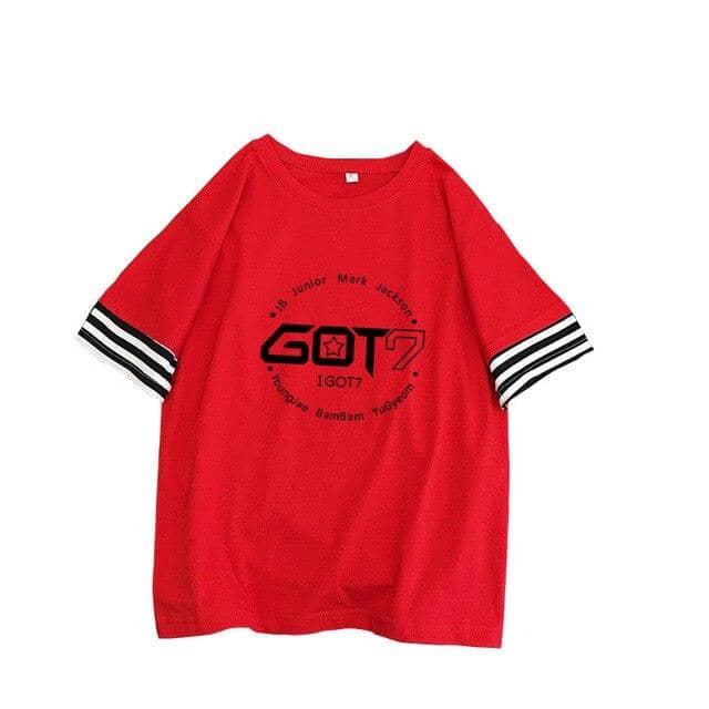 Kpop Newest Kpop GOT7 splice stripe Women T shirts New wild student tops korean Summer Short Sleeve T-shirt female loose casual Tee shirt that you'll fall in love with. At an affordable price at KPOPSHOP, We sell a variety of Kpop GOT7 splice stripe Women T shirts New wild student tops korean Summer Short Sleeve T-shirt female loose casual Tee shirt with Free Shipping.
