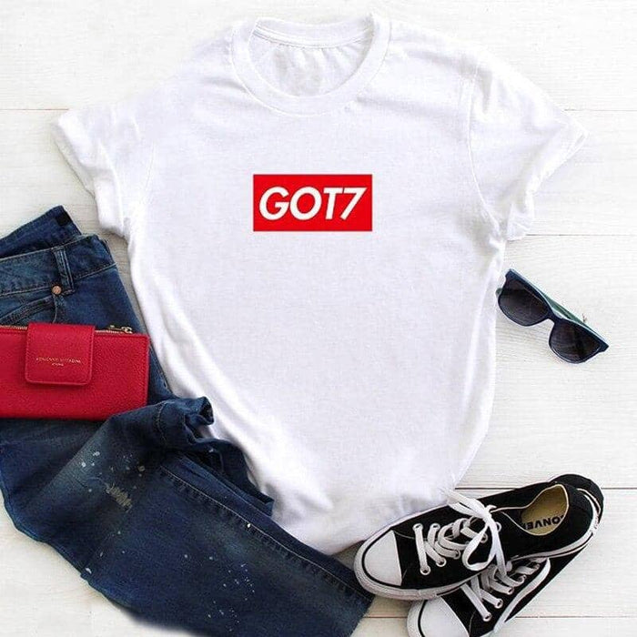 Kpop Newest Kpop Got7 T Shirt Women Eyes on You I Got7 Trendy Korean Fashion Tee Mark JB Jackson Jinyoung Youngjae BamBam Yugyeom K-pop Tops that you'll fall in love with. At an affordable price at KPOPSHOP, We sell a variety of Kpop Got7 T Shirt Women Eyes on You I Got7 Trendy Korean Fashion Tee Mark JB Jackson Jinyoung Youngjae BamBam Yugyeom K-pop Tops with Free Shipping.