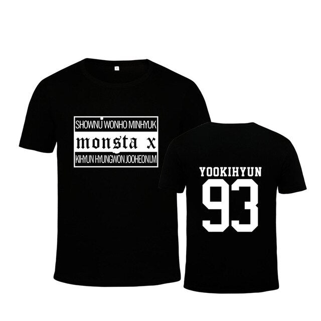 Monsta X Japanese Concert Album THE CLAN PART.2 GUILTY Cotton T-shirt K-POP T Shirts T-shirt