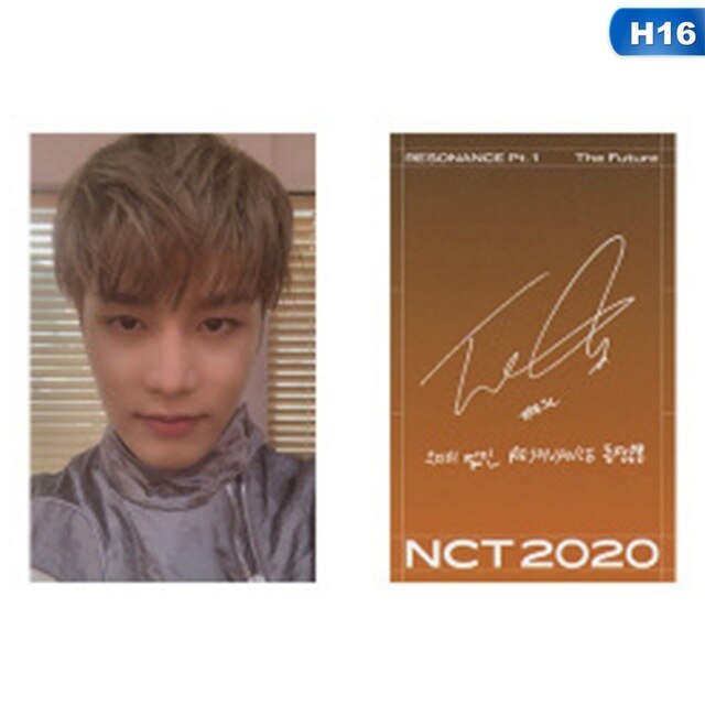 Kpop NCT RESONANCE Pt. 1 LOMO Card Photocard Self Made Cards Orange Signature Small Card For Fans Collection Stationery
