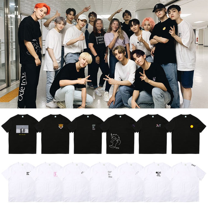 Kpop SEVENTEEN World Tour Ode to You T-shirt Unisex Casual Crew Neck Tee