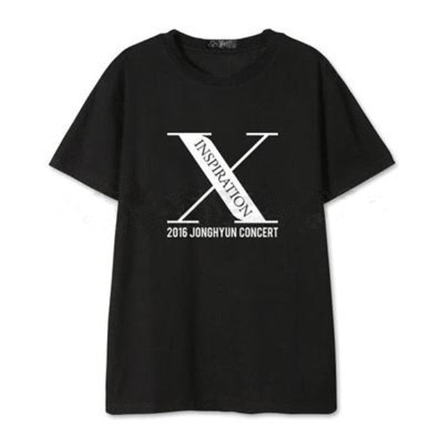 Kpop Shinee T-shirt Unisex Jonghyun X-INSPIRATION Concert men Tshirt Tee Tops