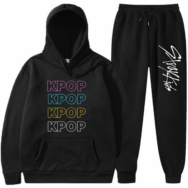 Kpop Stray Kids Hoodies Sets Women Streatwear Sweatshirt Teens Pullover Hoodie Casual Clothing Long Sleeve Hoodie Winter Clothes