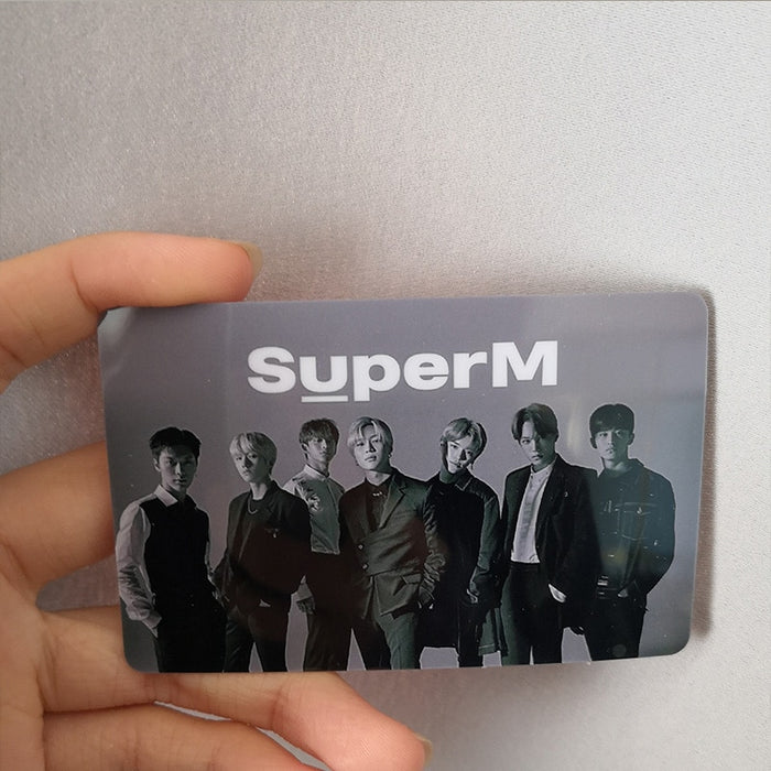 Kpop SuperM Jopping Beginning Mini Album Super M Card Sticker Buscard Sticker