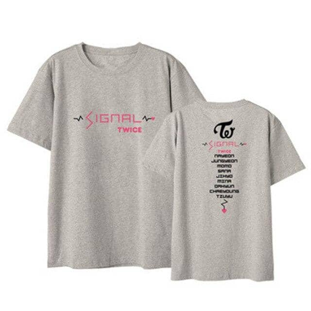 Kpop Newest Kpop TWICE SIGNAL Album Shirts K-POP Casual Cotton Clothes Tshirt T Shirt Short Sleeve Tops T-shirt DX440 that you'll fall in love with. At an affordable price at KPOPSHOP, We sell a variety of Kpop TWICE SIGNAL Album Shirts K-POP Casual Cotton Clothes Tshirt T Shirt Short Sleeve Tops T-shirt DX440 with Free Shipping.