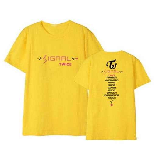 Kpop Newest Kpop TWICE SIGNAL Album Shirts K-POP Casual Cotton Clothes Tshirt T Shirt Short Sleeve Tops T-shirt DX440 that you'll fall in love with. At an affordable price at KPOPSHOP, We sell a variety of Kpop TWICE SIGNAL Album Shirts K-POP Casual Cotton Clothes Tshirt T Shirt Short Sleeve Tops T-shirt DX440 with Free Shipping.