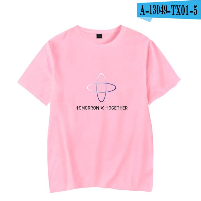 Kpop TXT TOMORROW X TOGETHER Group Logo YEONJUN Tee Shirts Summer Casual Clothes T-shirt Short Sleeve fashion Printde T-Shirts