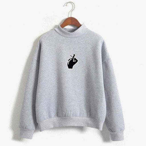 Kpop New Turtleneck Women Funny Gesture Pullover Sudaderas Mujer - Kpopshop