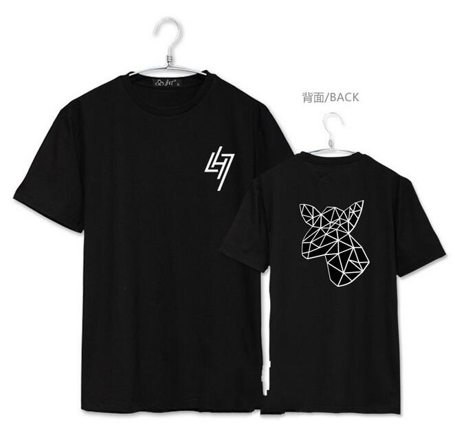 Exo luhan reloaded concert same logo printing short sleeve t shirt for men women summer o neck t-shirt