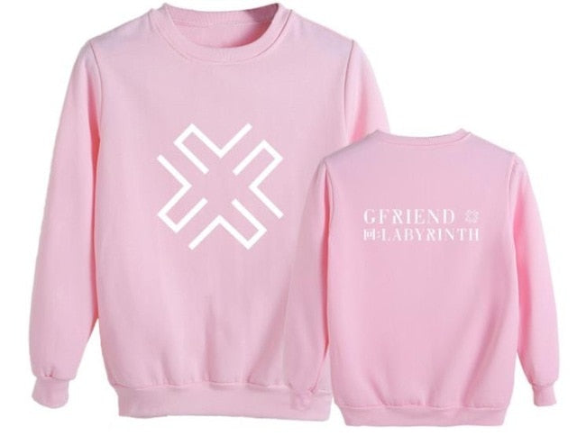 Kpop gfriend new album labyrinth same printing o neck pullover hoodies unisex fashion fleece sweatshirt