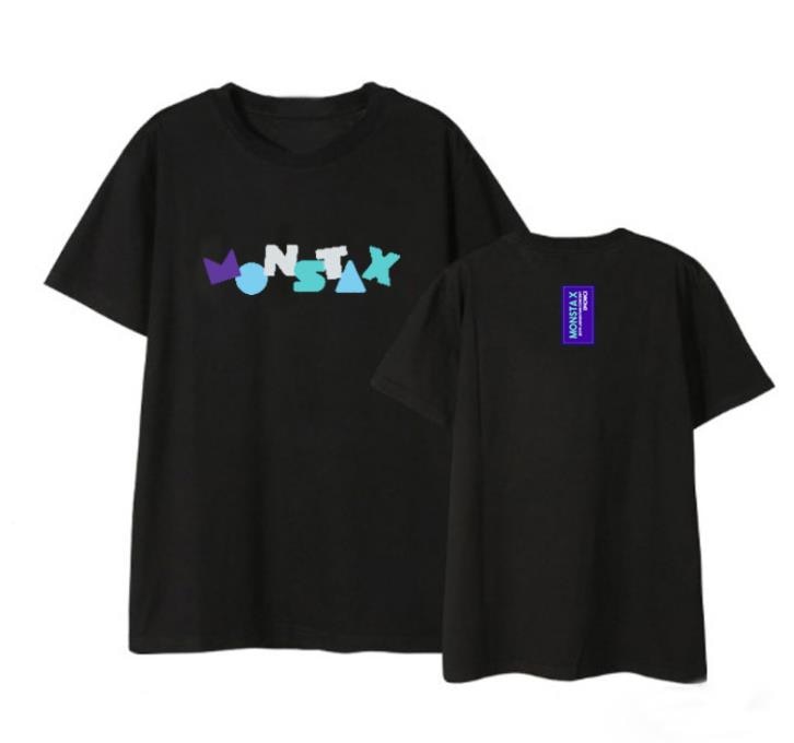 Monsta x concert same printing o neck t shirt for summer style unisex fashion short sleeve t-shirt