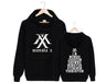 Kpop unisex monsta x logo and all member names pullover Sweatshirt for monbebe supportive fleece loose hoodies - Kpopshop