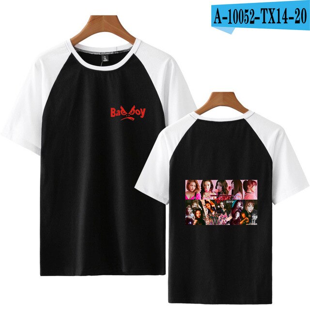 Red Velvet Kpop Printed Raglan T-shirts Women/Men Summer Short Sleeve Streetwear T-shirts 2021 Fashion Casual Wear