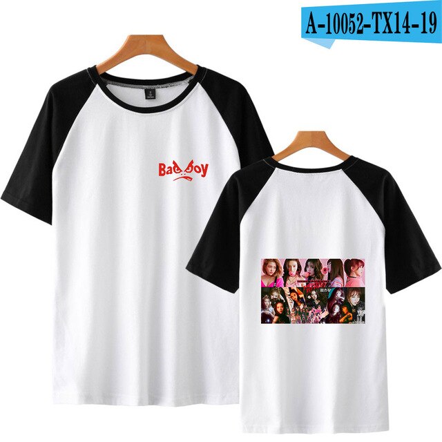 Red Velvet Kpop Printed Raglan T-shirts Women/Men Summer Short Sleeve Streetwear T-shirts 2021 Fashion Casual Wear