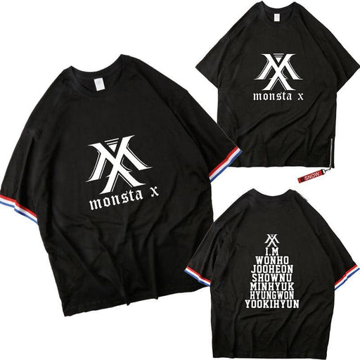 Kpop Newest MONSTA X The Same Paragraph Short-sleeved T-shirt Men And Women Shoulders Paragraph Seven-point Sleeves Summer Dropshipping that you'll fall in love with. At an affordable price at KPOPSHOP, We sell a variety of MONSTA X The Same Paragraph Short-sleeved T-shirt Men And Women Shoulders Paragraph Seven-point Sleeves Summer Dropshipping with Free Shipping.
