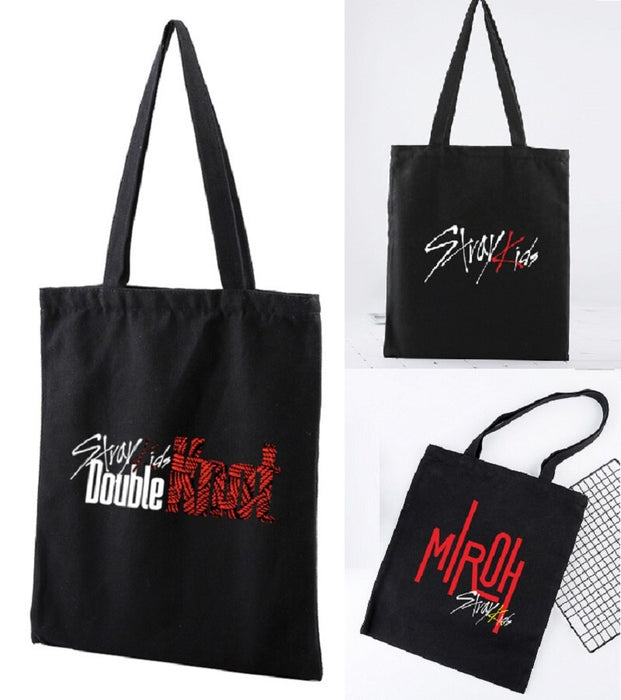 Stray Kids Canvas Bag Casual Shopping Bag with Zipper KPOP Fans Collection