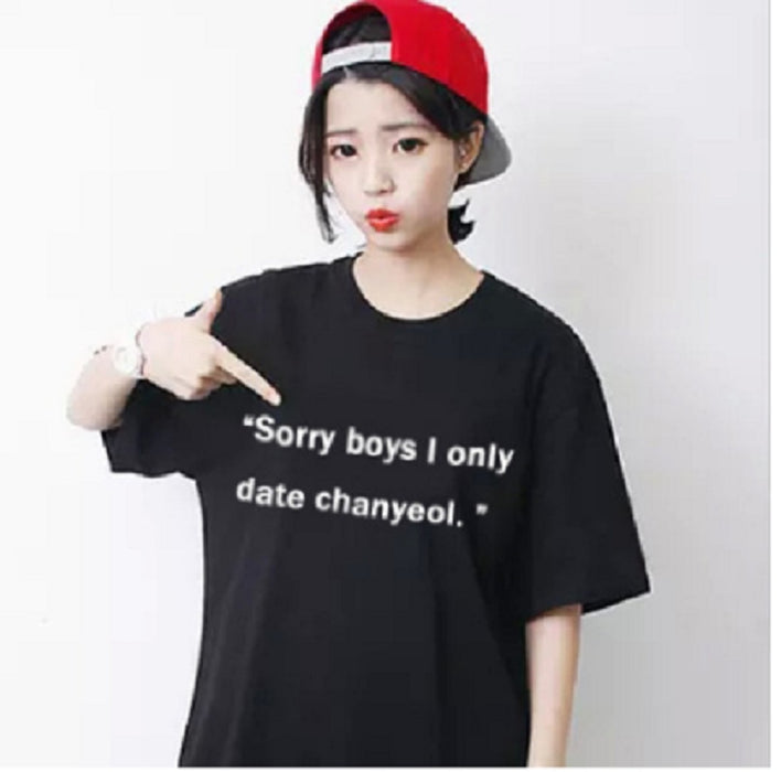KPOP EXO My Boy Is T-shirt Sehun T-shirt Kris Chanyeol Baekhyun Cotton Unisex Tee Men Women