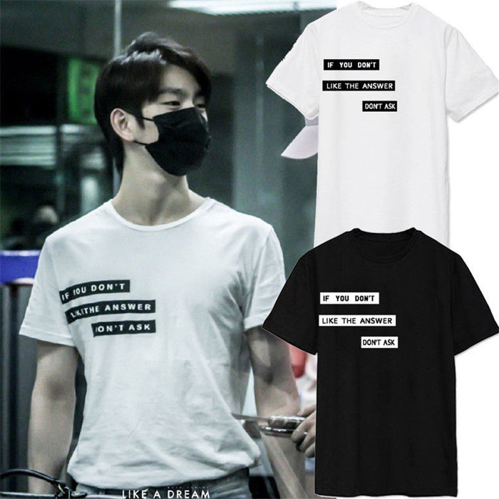 KPOP GOT7 JR T-shirt Airport Fashion T-shirt Merchandise Cotton Short Sleeve Tee Unisex Women Men