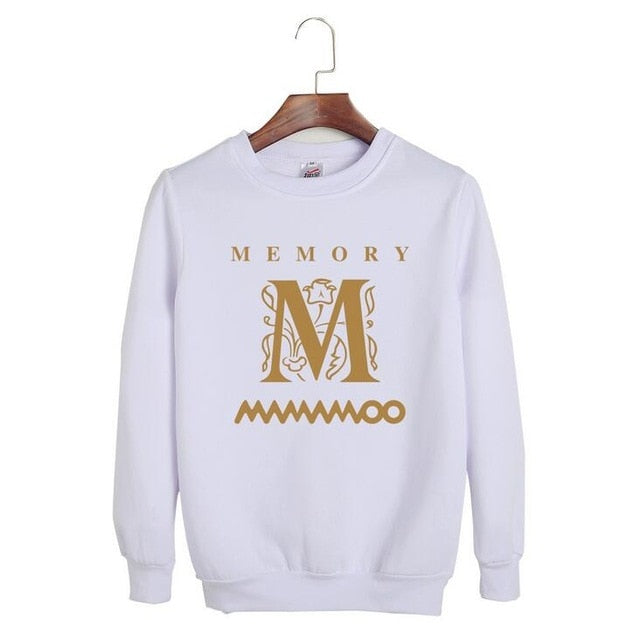 Mamamoo album memory same member name printing o neck long sleeve hoodie