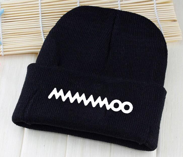 Mamamoo logo printing winter hats for women men unisex hat kpop fashion beanie