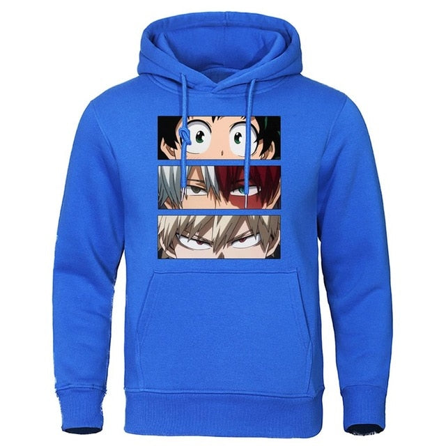 Men's Hoodies My Hero Academia Anime Sweatshirts Quality Streetwear Male Pullovers Tracksuit Fleece Warm Casual Hoodie Clothing