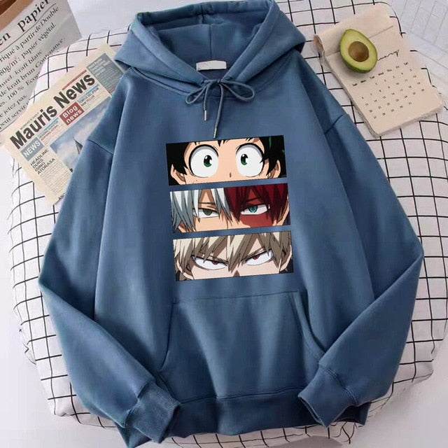 My Hero Academia Hoodies Men's Casual Fashion Sweatshirts Japan Anime Loose Hoodie Hip Hop Creativity Streetwear Male