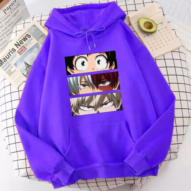 My Hero Academia Hoodies Men's Casual Fashion Sweatshirts Japan Anime Loose Hoodie Hip Hop Creativity Streetwear Male