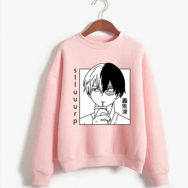 My Hero Academia Todoroki Shoto Hoodie Anime Long Sleeve Casaul Sweatshirt Loose Pullovers Tops