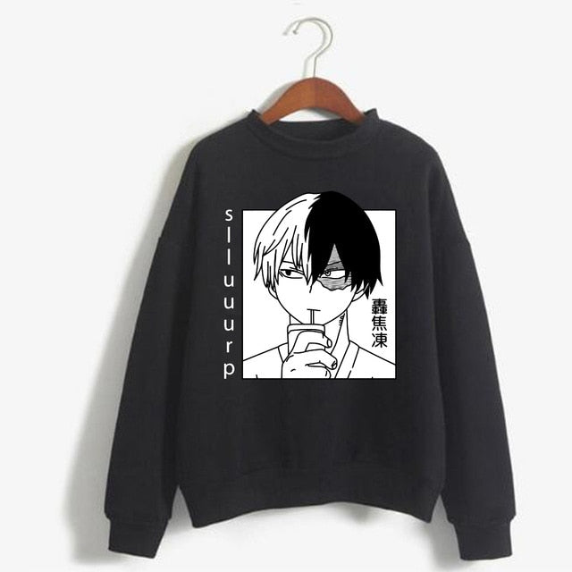 My Hero Academia Todoroki Shoto Hoodie Anime Long Sleeve Casaul Sweatshirt Loose Pullovers Tops