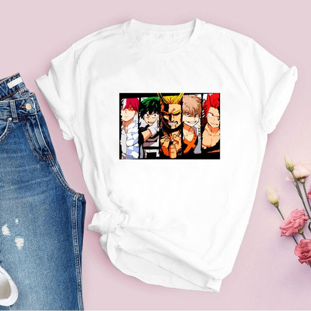 My Hero Academia t shirt women print Japanese anime t shirt short sleeve