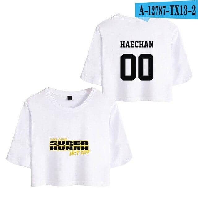 Kpop Newest NCT 127 WE ARE SUPERHUMAN Women Navel Shirt Kpop Harajuku Cool Printed Short Sleeve Fashion Summer 2019 New Navel Sexy T-shirt that you'll fall in love with. At an affordable price at KPOPSHOP, We sell a variety of NCT 127 WE ARE SUPERHUMAN Women Navel Shirt Kpop Harajuku Cool Printed Short Sleeve Fashion Summer 2019 New Navel Sexy T-shirt with Free Shipping.