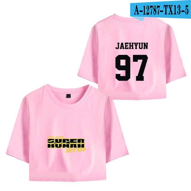 Kpop Newest NCT 127 WE ARE SUPERHUMAN Women Navel Shirt Kpop Harajuku Cool Printed Short Sleeve Fashion Summer 2019 New Navel Sexy T-shirt that you'll fall in love with. At an affordable price at KPOPSHOP, We sell a variety of NCT 127 WE ARE SUPERHUMAN Women Navel Shirt Kpop Harajuku Cool Printed Short Sleeve Fashion Summer 2019 New Navel Sexy T-shirt with Free Shipping.