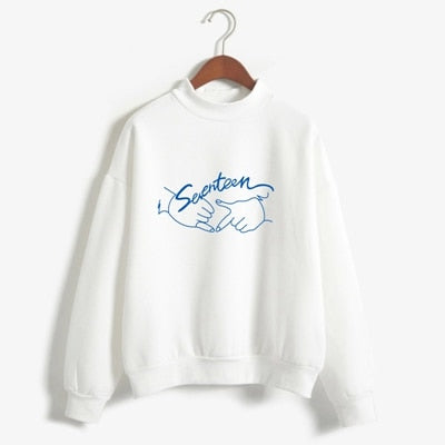Kpop Seventeen Concert Same Printing Autumn Fleece Sweatshirt Fashion
