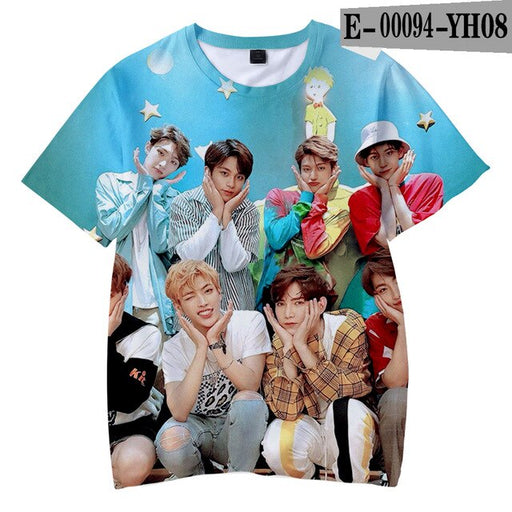 New Arrivel Ateez 3D Korean Group Boys/Girls T-Shirt Kids Tops - Kpopshop