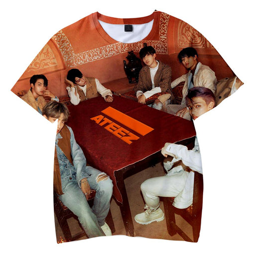 New Arrivel Ateez 3D Korean Group Boys/Girls T-Shirt Kids Tops - Kpopshop