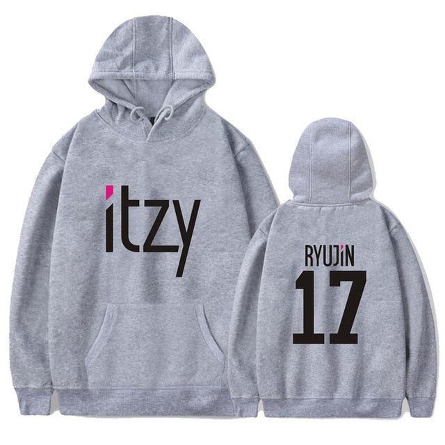 New Korean Fashion Kpop ITZY LIA YEJI YUNA RYUIN CHAERYEONG Hoodies K POP Hooded Pullovers Female Streetwear Hoodies