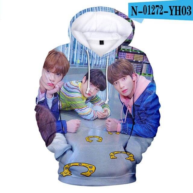Kpop Newest New TXT idol Hoodies sweatshirt 3D Print boys/girls fashion Autumn warm pullovers 3D Casual popular kpop Size XXS-4XL 3D clothes that you'll fall in love with. At an affordable price at KPOPSHOP, We sell a variety of New TXT idol Hoodies sweatshirt 3D Print boys/girls fashion Autumn warm pullovers 3D Casual popular kpop Size XXS-4XL 3D clothes with Free Shipping.