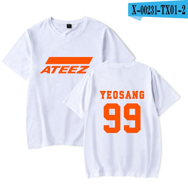 New kpop group ATEEZ T-shirt Tops Hongjoong Seonghwa Yunho Yeosang San Mingi Wooyoung Jongho ATEEZ A TEEnager Z - Kpopshop