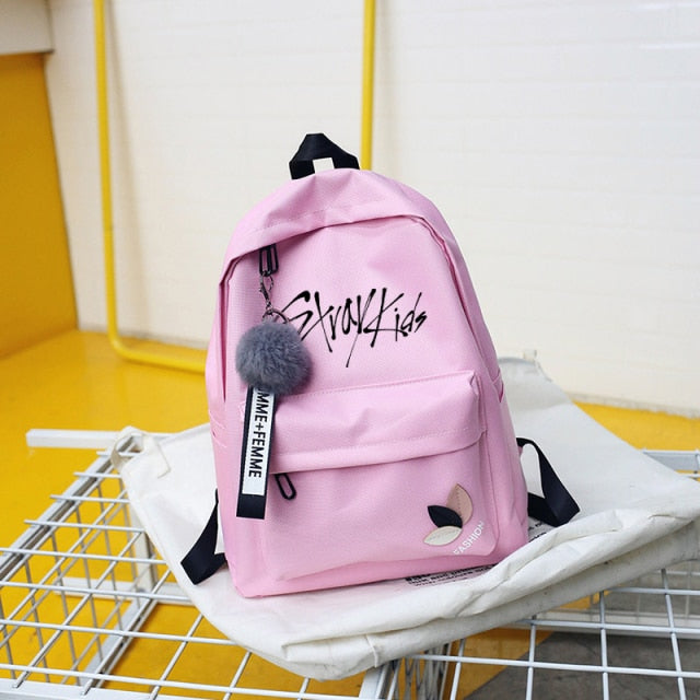 Stray Kids Seventeen Ikon Bangtan Boys Bookbag Back Pack TXT Backpack Sac A Dos  School Bag Pack for Teenager Women