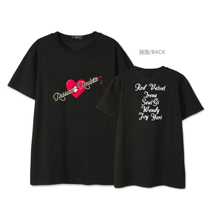 RED VELVET KPOP Summer T-shirt 100% Cotton Short Sleeve Album with men's and women's Round Collar T-shirt