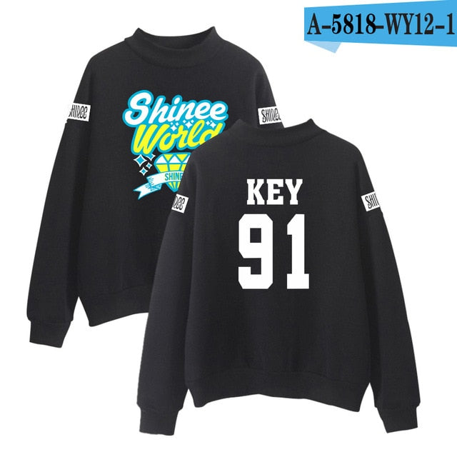 SHINee Kpop Turtlenecks Hoodies Sweatshirts Women/Men Korean Style