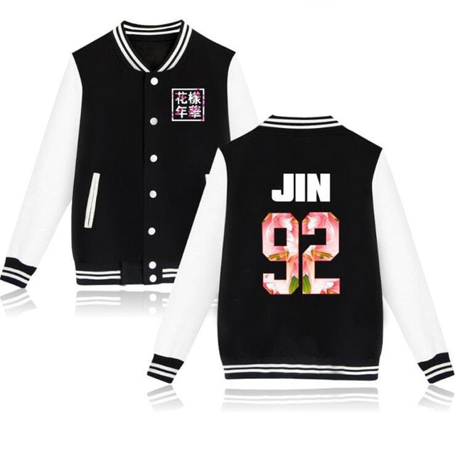 Shinee KPOP taemin key Baseball Uniform jacket Women Men Plus Size k-pop Zip-up Hoodies Sweatshirt