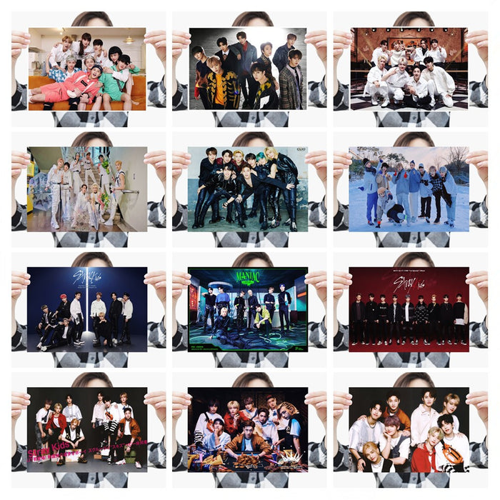 Stray Kids Kpop Poster Music Boy Group Icon Rapper Canvas Painting Wall Art Prints Gift Living Room Decor