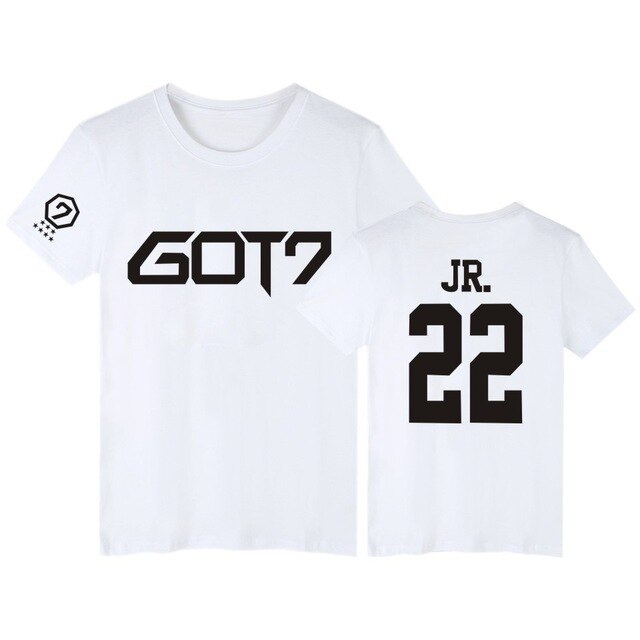 Summer KPOP GOT7 T Shirt Women JB Jackson Album Fans Support T-shirt Women Short Sleeve Cotton GOT7 Tshirt Never Ever